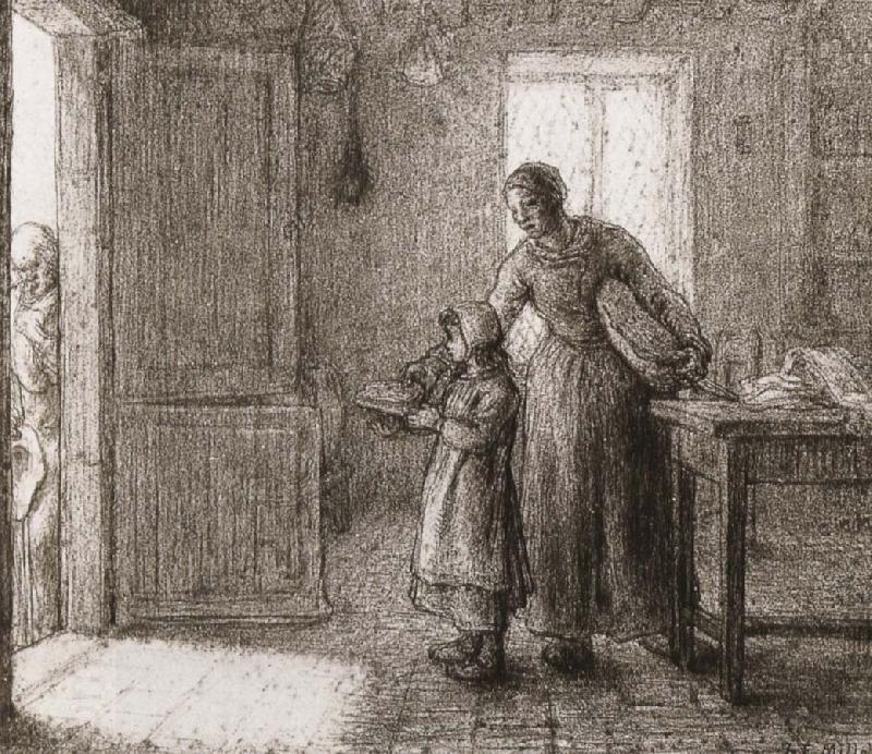 Jean Francois Millet Beggar China oil painting art